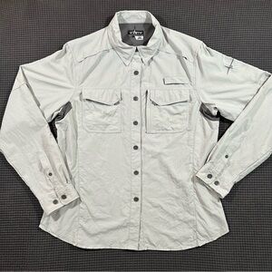 Habit Solar Factor 30 Fishing Shirt Womens Large Dusk Nylon Vented Outdoor Shirt